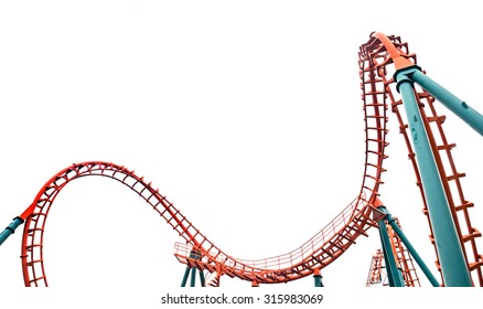 Roller coaster isolated on white background - Shutterstock ID 315983069