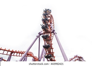 Roller Coaster Isolated On White Background 