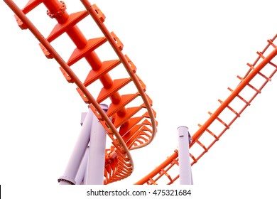 Roller Coaster Isolated On White Background