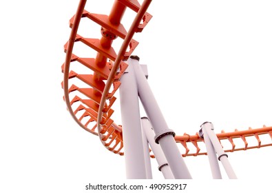 Roller Coaster Isolated On White Background