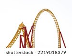 Roller coaster on white background