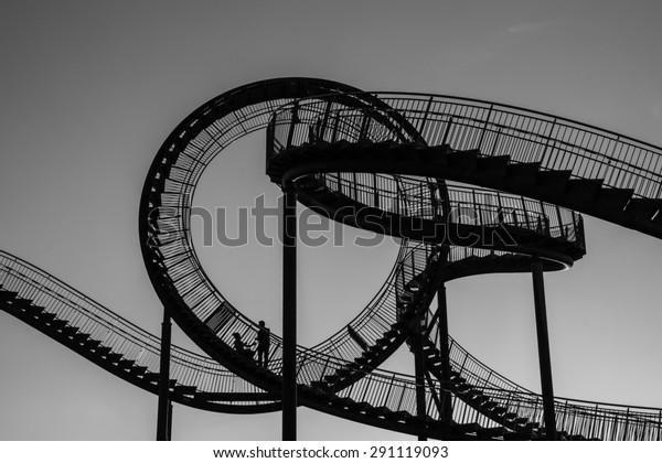 Roller Coaster Silhouette Stock Photo (Edit Now) 291119093