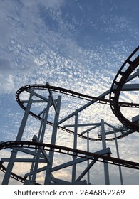 the roller coaster with sky