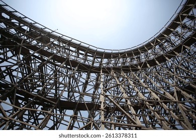 Roller coasters use elevated tracks, to create a height advantage and allow for dramatic changes in elevation
