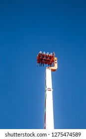 Roller Coster In A Sunny Day