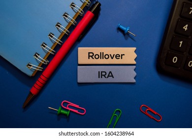 Roller IRA Write On Sticky Note Isolated On Office Desk.