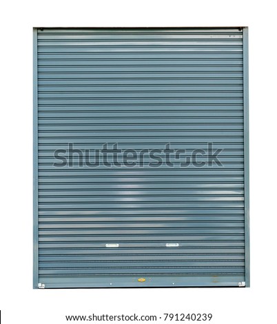 Roller shutter door isolated on white background,clipping path