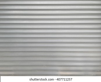 Roller Shutter Doors - Grey Background - Close Up