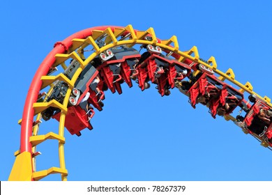 Rollercoaster Ride (against blue sky)