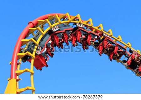 Rollercoaster Ride (against blue sky)
