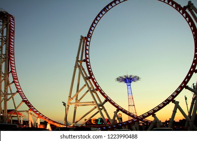 Rollercoaster ride in Coney Island