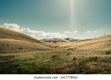 Rolling Golden Hills In Central California.