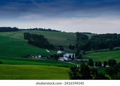 Rolling Hills in Summer in Amish Country, Ohio