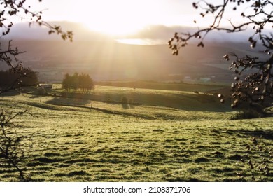 Rolling Hills At Sunrise, Ireland.