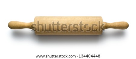 Rolling pin isolated on white