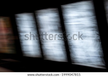 rolling shutter effect camera movement. distortion of the shape of fast-moving objects. Selective focus