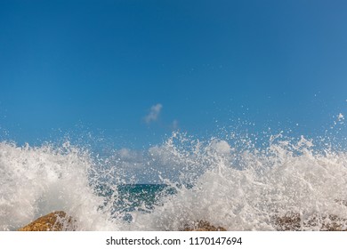 Rolling Waves Crashing Splash Water Suspended Stock Photo 1170147694 ...