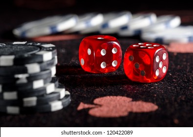 Rolling Winning Dice At Casino