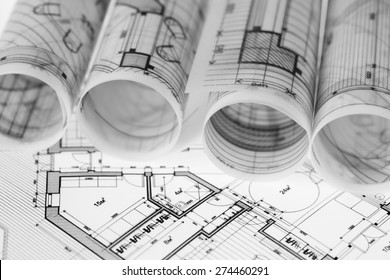 Rolls Architecture Blueprints House Plans Stock Photo 274460291 ...