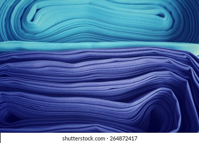 Rolls Of Colorful Fabric 