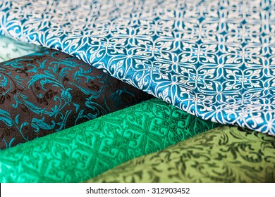 Rolls Fabric Textiles Factory Shop Multi Stock Photo 312903452 ...