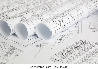 Rolls Of Paper Electrical Engineering Drawings