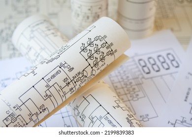 Rolls Of Paper Electrical Engineering Drawings