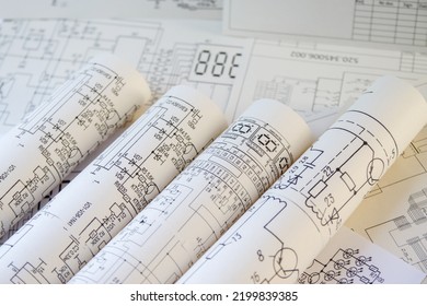 Rolls Of Paper Electrical Engineering Drawings