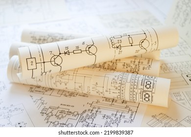 Rolls Of Paper Electrical Engineering Drawings