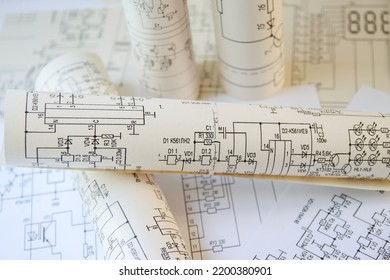 Rolls Of Paper Electrical Engineering Drawings