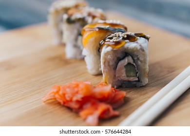 rolls, sushi, eating, food, ginger.. - Powered by Shutterstock