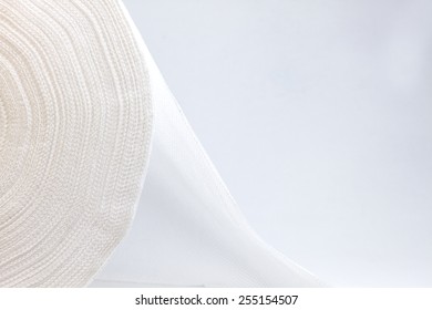 Rolls Of White Fabric