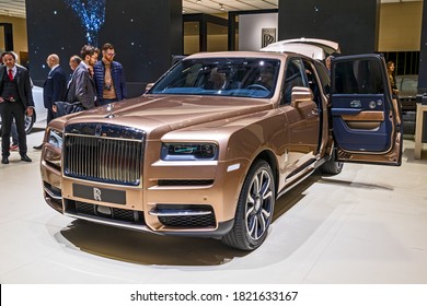 Rolls-Royce Bespoke Cullinan Luxury Car At The 89th Geneva International Motor Show. Geneva, Switzerland - March 5, 2019.