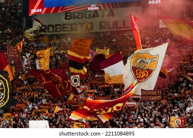 Roma, Italy 6th October 2022: AS Roma Fans During The UEFA Europa League 202223 Football Match Between AS Roma Vs Real Betis At The Olimpico Stadium