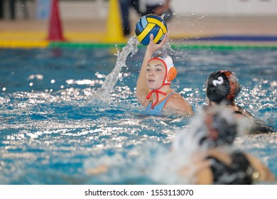 Roma, Italy, November 03 2019 Gurisatti (dunaujvaros) During Dunaujvaros (HUN) Vs SIS Roma (ITA) Waterpolo EuroLeague Women Championship