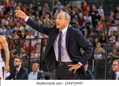 Roma, Italy, October 27 2019 Ettore Messina Coach (ax Armani Milano) During Virtus Roma Vs A|X Armani Exchange Olimpia Milano Italian Basketball A Serie  Championship