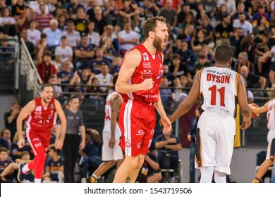 Roma, Italy, October 27 2019 Happiness Sergio Rodriguez (ax Armani Milano) During Virtus Roma Vs A|X Armani Exchange Olimpia Milano Italian Basketball A Serie  Championship