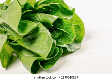 A Romaine Lettuce Leaves Closeup