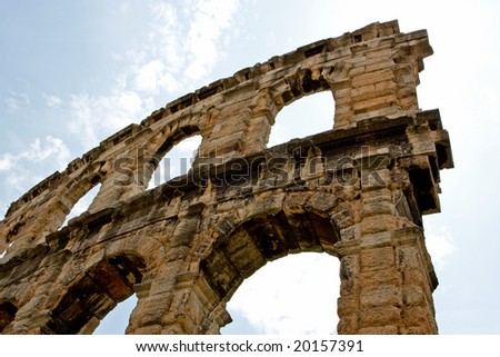 Roman amphiteatre called Arena di Verona, actually used as opera theatre, Italy