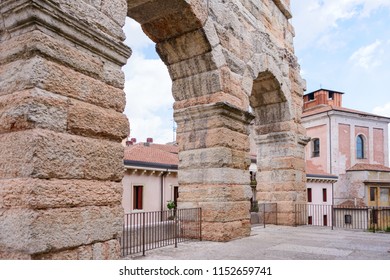 The Roman Amphitheatre Of Verona, Also Called Arena. Famous For Its Opera Festival