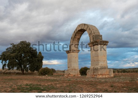 Roman arch on the Via Augusta of Spain