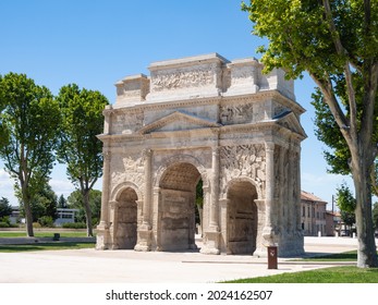 Roman Arch Of Triumph In Orange City, France
