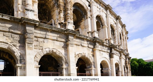 Roman Arena In Nimes City In South France