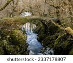 The Roman Bridge over the Mancho river Penmachno in the United Kingdom