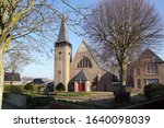 Roman Catholic church called Margaretha Maria Alacoque and rectory built in 1923 in the Dutch village of Egmond aan den Hoef. Netherlands, February 7, 2020.                    