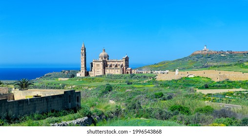 Roman Catholic Parish Church And Minor Basilica National Shrine Of The Blessed Virgin Of Ta' Pinu On The Island Of Gozo, The Sister Island Of Malta.