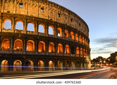 Roman Coliseum Sunset Light Trails Stock Photo 459761560 | Shutterstock