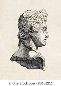 Roman emperor Augustus marble