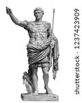 Roman emperor Augustus from Prima Porto statue isolated over white background