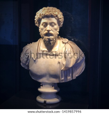 Roman Emperor Marcus Aurelius Bust From Rome Italy